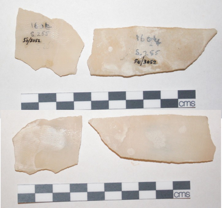 Image for: Body sherds of a travertine vessel