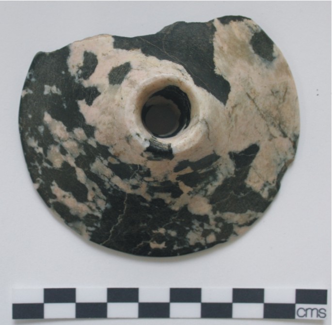 Image for: Disc shaped granite macehead