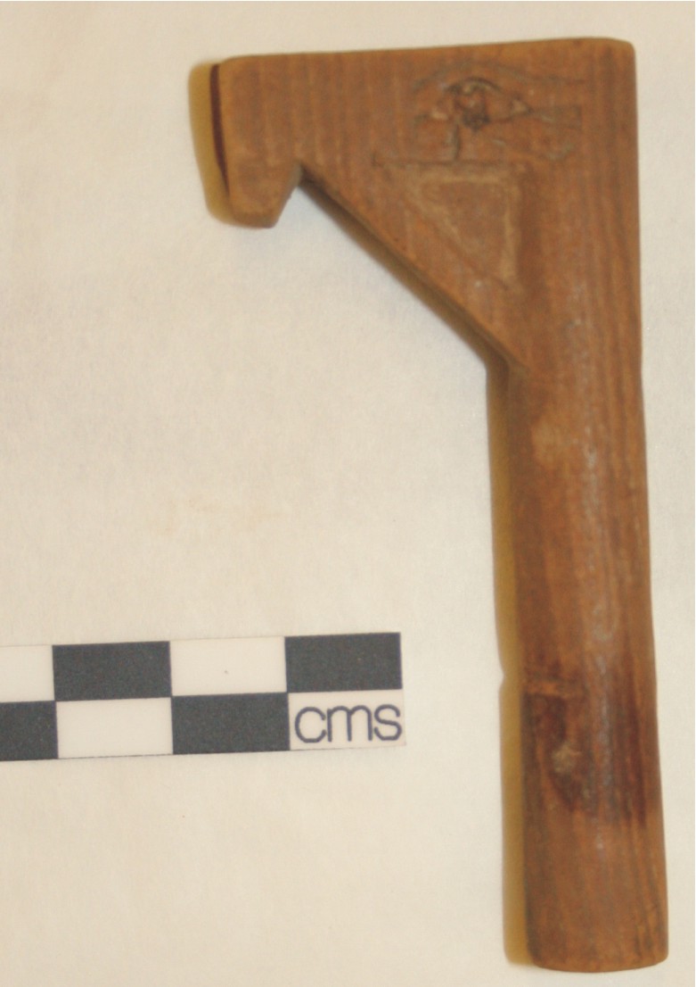 Image for: Wooden object, possibly a rudder from a model boat