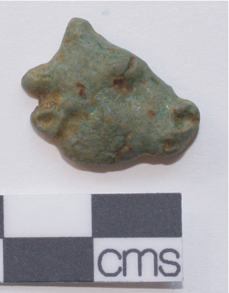 Image for: Faience amulet of a bull's head