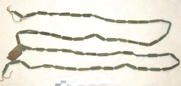 Image for: String of beads with a Hapy amulet